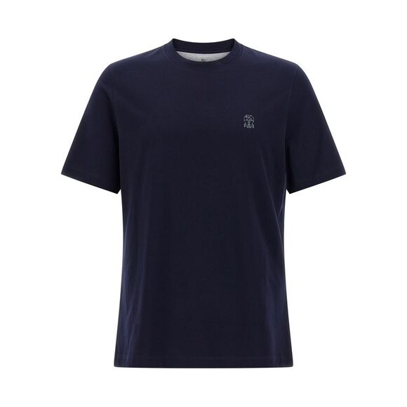 Brunello Cucinelli Men Logo Print T-Shirt